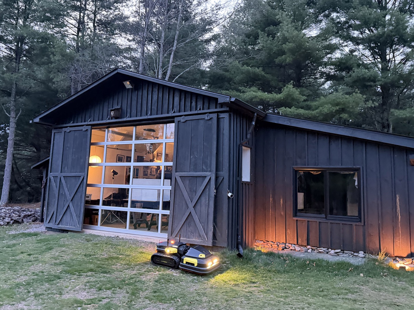Yarbo autonomous mower handling hilly terrain in the Hudson Valley